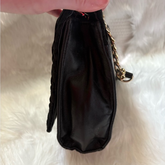 Karl Lagerfeld Black Crossbody Bag with Gold Chain and a little love. - Picture 4 of 10